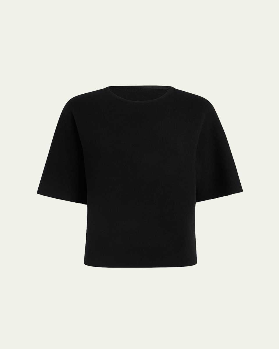Warren Elbow-Sleeve Wool-Blend Top